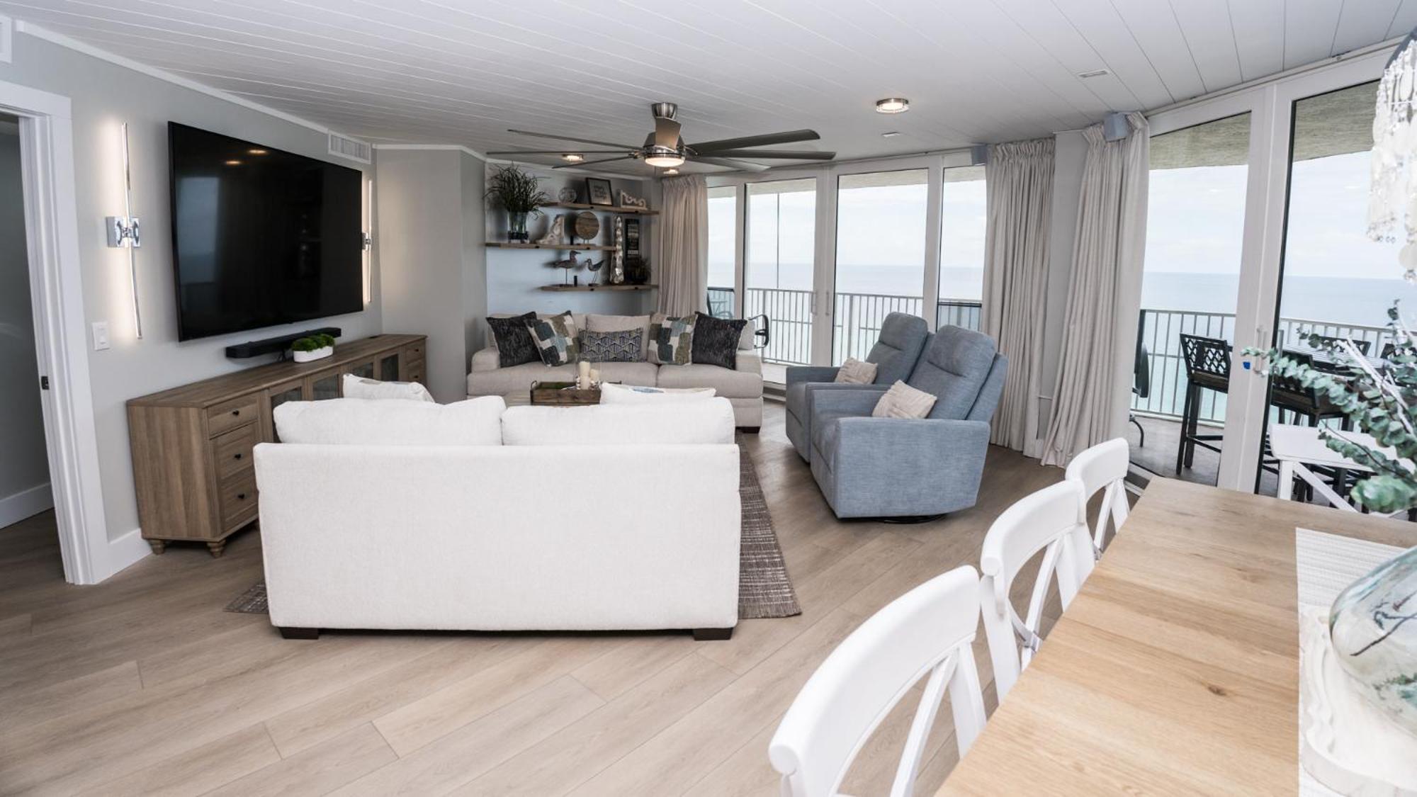 New Rental - 3Br 3Ba Corner Beachfront - 2024 Remodel - 3 Pools, Tiki Hut, Gym, Tennis ปานามาซิตี้บีช ภายนอก รูปภาพ