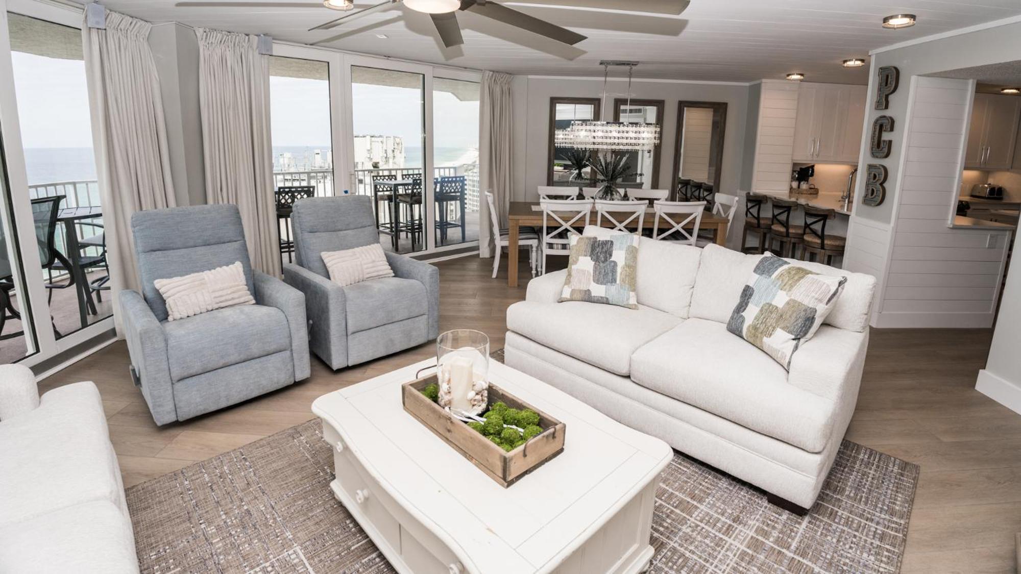 New Rental - 3Br 3Ba Corner Beachfront - 2024 Remodel - 3 Pools, Tiki Hut, Gym, Tennis ปานามาซิตี้บีช ภายนอก รูปภาพ